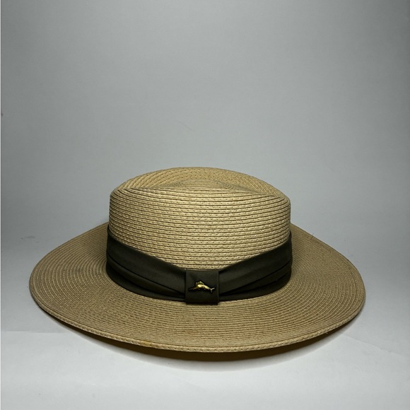 Tommy Bahama straw fedora hat - Picture 3 of 7